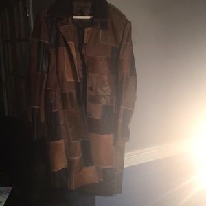 Never worn winter jacket leather skin